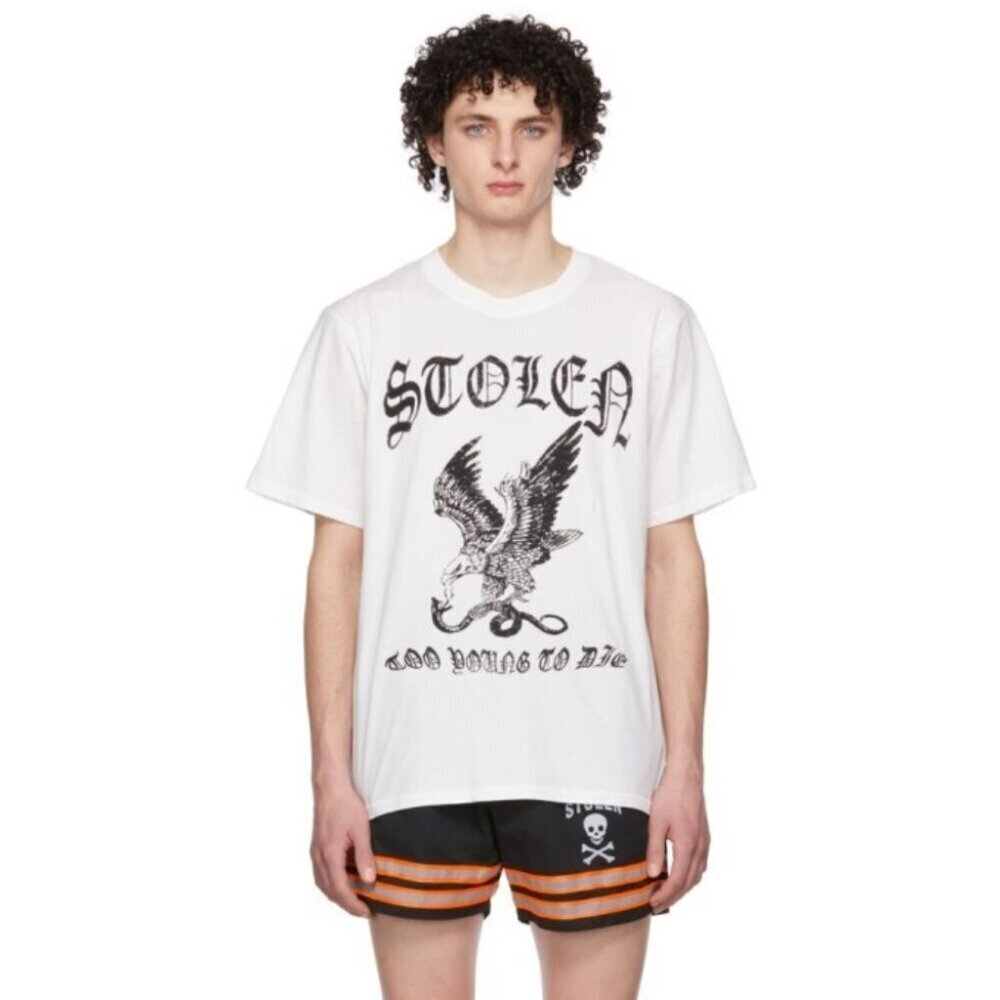 Stolen Girlfriends Club Eagle Strike T-Shirt XL Mens Vintage White Tee $110